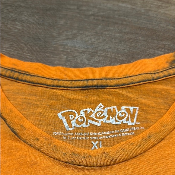 Ultra Thin 2016 Pokemon Orange Short Sleeve Tee Vibrant Graphic Shirt - Picture 2 of 3
